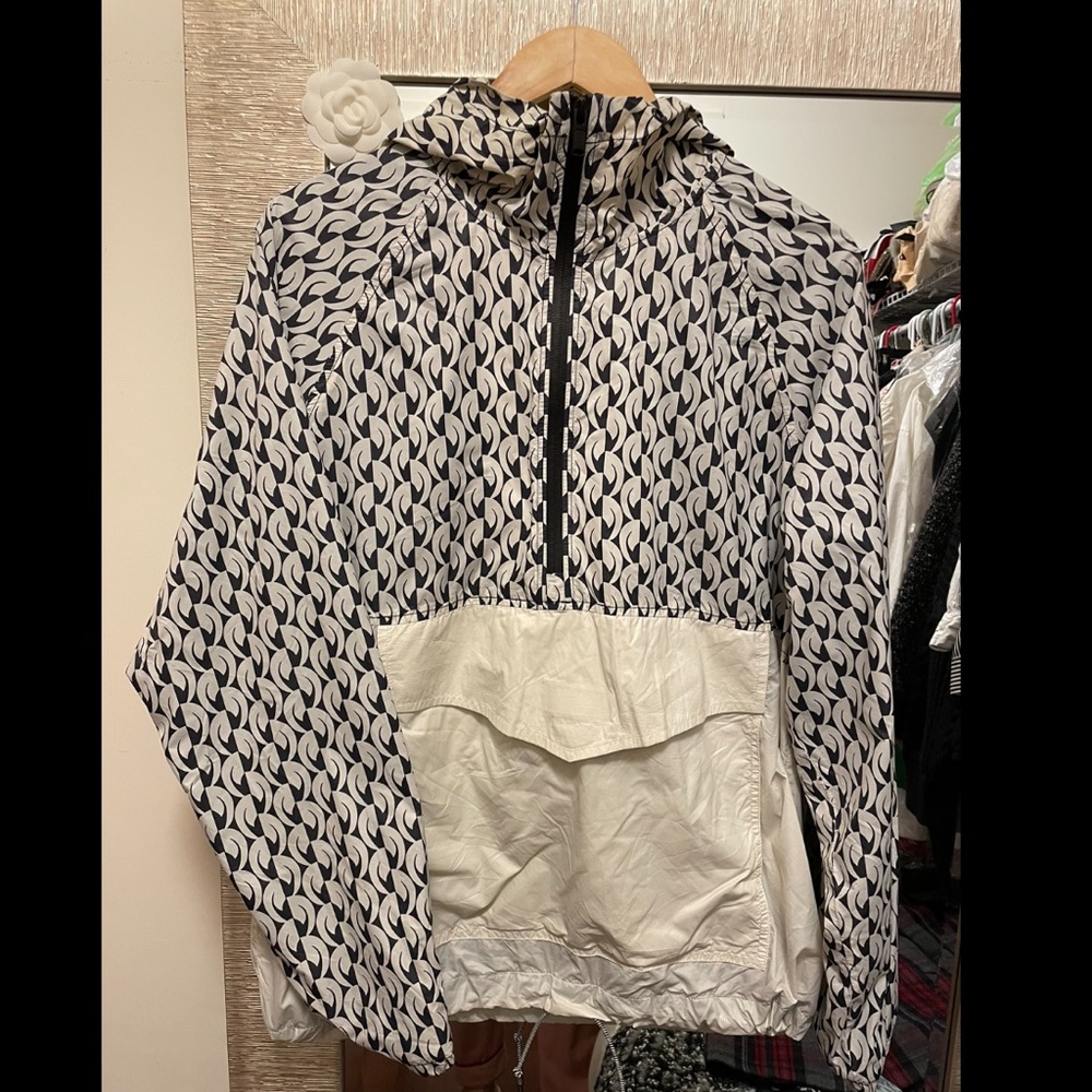 Marc by marc jacobs white multi Geometric Color utility hoodie jacket size M